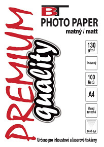 BT fotopapír matný A4 - 130g (50listů)