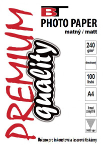BT fotopapír oboustranný matný A4 - 240g (100listů)