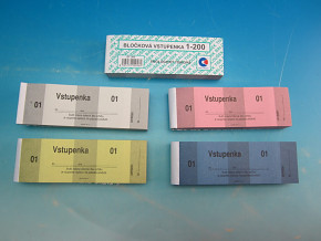 Vstupenky bločkové, trhací 1-200 /ET305/