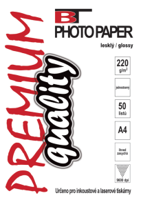 BT fotopapír lesklý A4 - 220g (50listů)